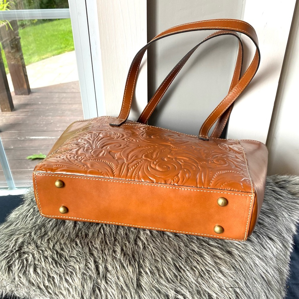 NWT Patricia Nash genuine leather tote brown - Picture 8 of 10